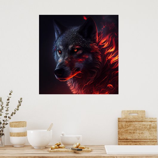 Poster Wolf Fire (Cuisine)
