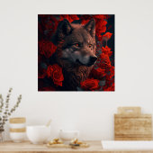 Poster Wolf Fleur (Cuisine)