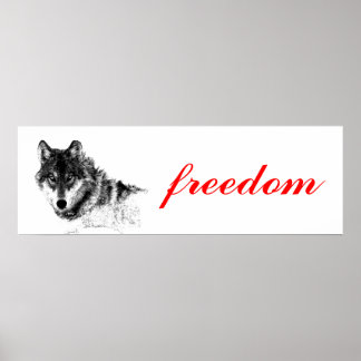 Poster Wolf Freedom Motivational Inspiration