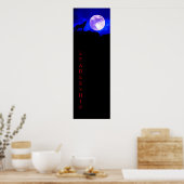 Poster Wolf & Full Moon Leadership Print (Keuken)
