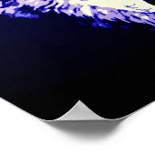 Poster Wolf Fullmoon Blue Black (Coin)