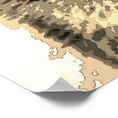 Poster Wolf gris Sepia Vintage (Coin)