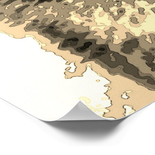 Poster Wolf gris Sepia Vintage (Coin)