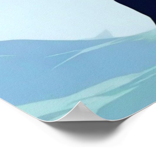 Poster Wolf Howling à la Pleine lune (Coin)