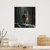 Poster Wolf in Winter (Cuisine)