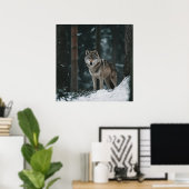 Poster Wolf in Winter (Bureau à domicile)
