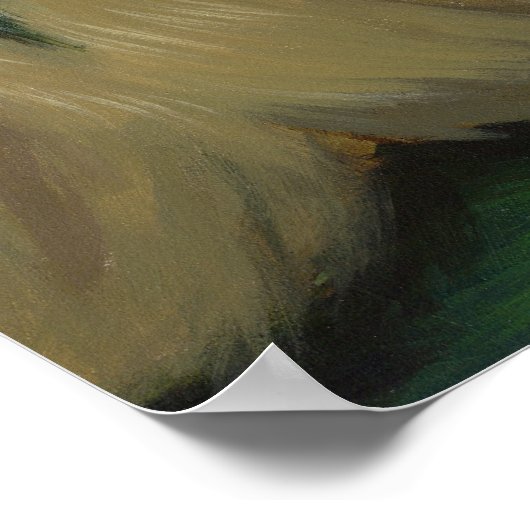 Poster Wolf Moon gothique imaginaire Art Imprimer (Coin)