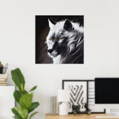 Poster Wolf Portrait Animal Peinture Faune Aventure (Bureau à domicile)