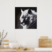 Poster Wolf Portrait Animal Peinture Faune Aventure (Cuisine)