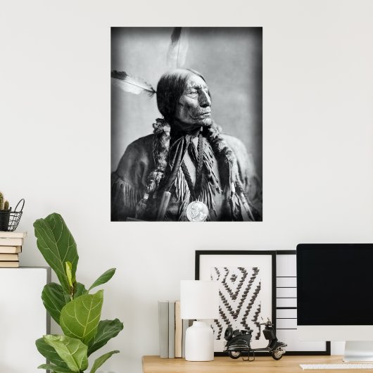 Poster Wolf Robe - Chef de la Cheyenne 1904 (Bureau à domicile)