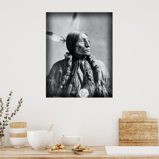 Poster Wolf Robe - Chef de la Cheyenne 1904 (Cuisine)