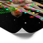 Poster Wolf Santa Hat Christmas Lights Wolf Lover Animal (Coin)