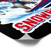 Poster Wolf sauvage de Serbie Snowboard Aventure (Coin)
