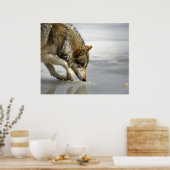 Poster Wolf - Se faufiler sur le fromage (Cuisine)