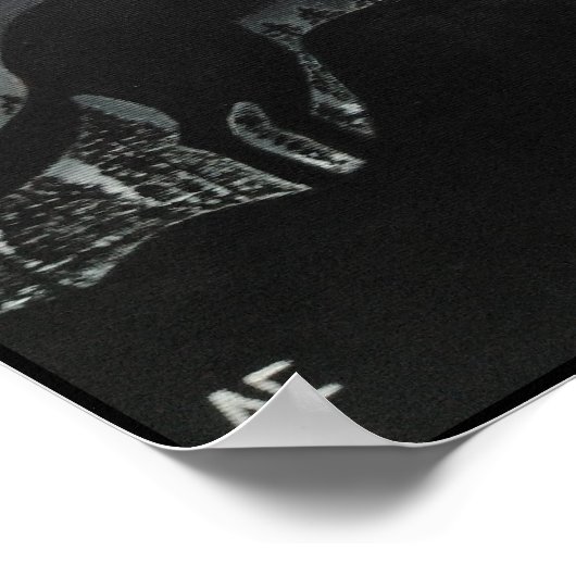 Poster Wolf Silhouette Peinture par Alfred Fox (Coin)