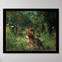 Wolf sur le chemin avec rouge