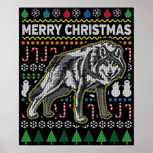 Poster Wolf Ugly Christmas Sweat Wildlife Series (Devant)