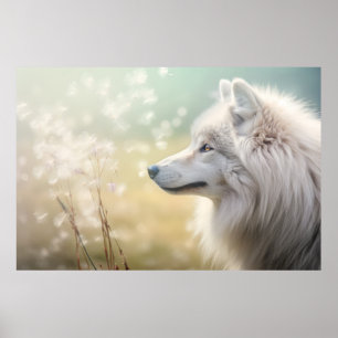 Poster Wolf Wild Animal Tranquille Pacifique