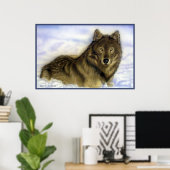 Poster Wolf Winterter (Bureau à domicile)