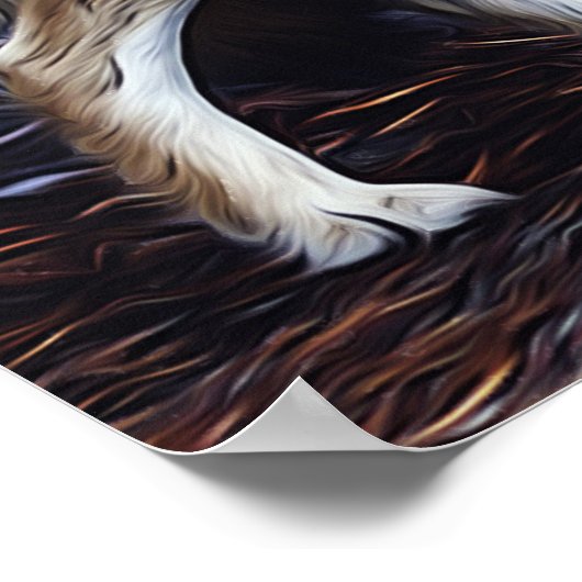 Poster Wolf Wolves Belle aquarelle (Coin)