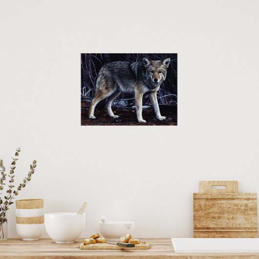 Poster Wolf Wolves Belle aquarelle (Cuisine)