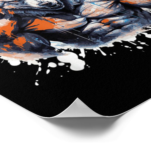 Poster Wolf Workout Gym Fighter Bodybuilder  (Coin)