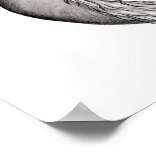 Poster Wolfdragon black and white design (Coin)