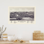 Poster Wolfeborough, NH (Wolfeboro) Carte panoramique - 1 (Cuisine)