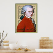Poster Wolfgang Amadeus Mozart (Cuisine)