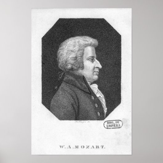 Poster Wolfgang Amadeus Mozart (Devant)
