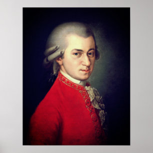 Poster Wolfgang Amadeus Mozart 1819 - Barbara Krafft