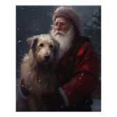 Poster Wolfhound avec Noël Festif du Père Noël (Devant)