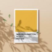 Poster Wolverhampton Wolf Gold - Bordure blanche