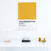 Poster Wolverhampton Wolf Gold - Pleine Largeur