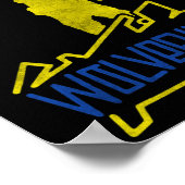 Poster Wolverines soutiennent l'Ukraine (Coin)