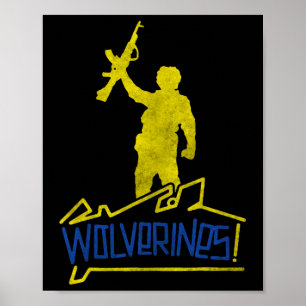 Poster Wolverines soutiennent l'Ukraine
