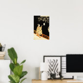 Poster  Woman Admiring Plum Blossoms at Night  (Bureau à domicile)