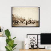 Poster Woman Bullwhacking Oxen SD 1887 (Bureau à domicile)