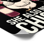 Poster Woman Cannot Survive Wine Alone She Needs Chicken (Coin)