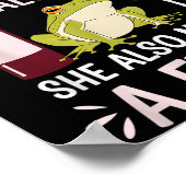 Poster Woman Cannot Survive Wine Alone She Needs Frog  (Coin)