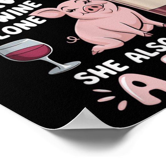 Poster Woman Cannot Survive Wine Alone She Needs G  (Coin)