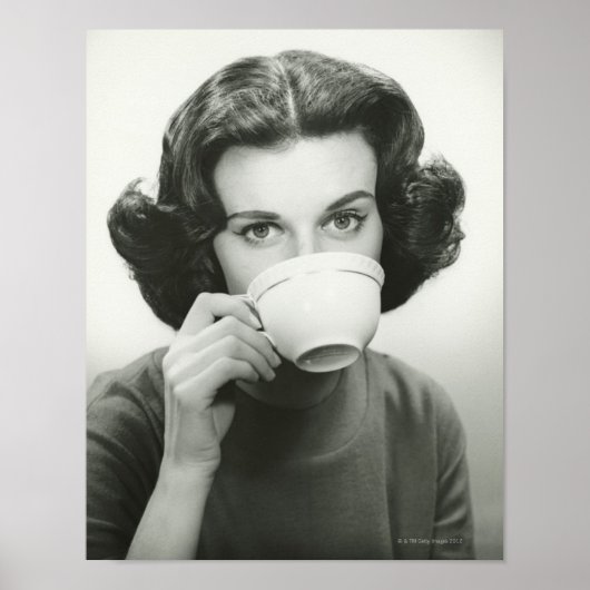 Poster Woman drinking (Devant)