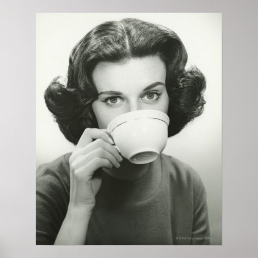 Poster Woman drinking (Devant)