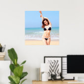 Poster Woman In A Black And White Bikini (Bureau à domicile)