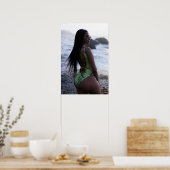 Poster Woman In A Green Swimsuit (Cuisine)