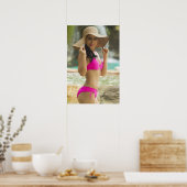 Poster Woman In A Pink Bikini (Cuisine)