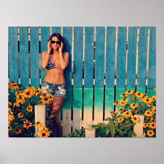 Poster Woman In An American Flag Bikini (Devant)