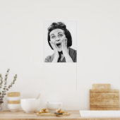 Poster Woman Making Face (Cuisine)