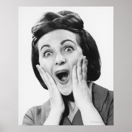 Poster Woman Making Face (Devant)