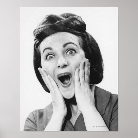 Poster Woman Making Face (Devant)